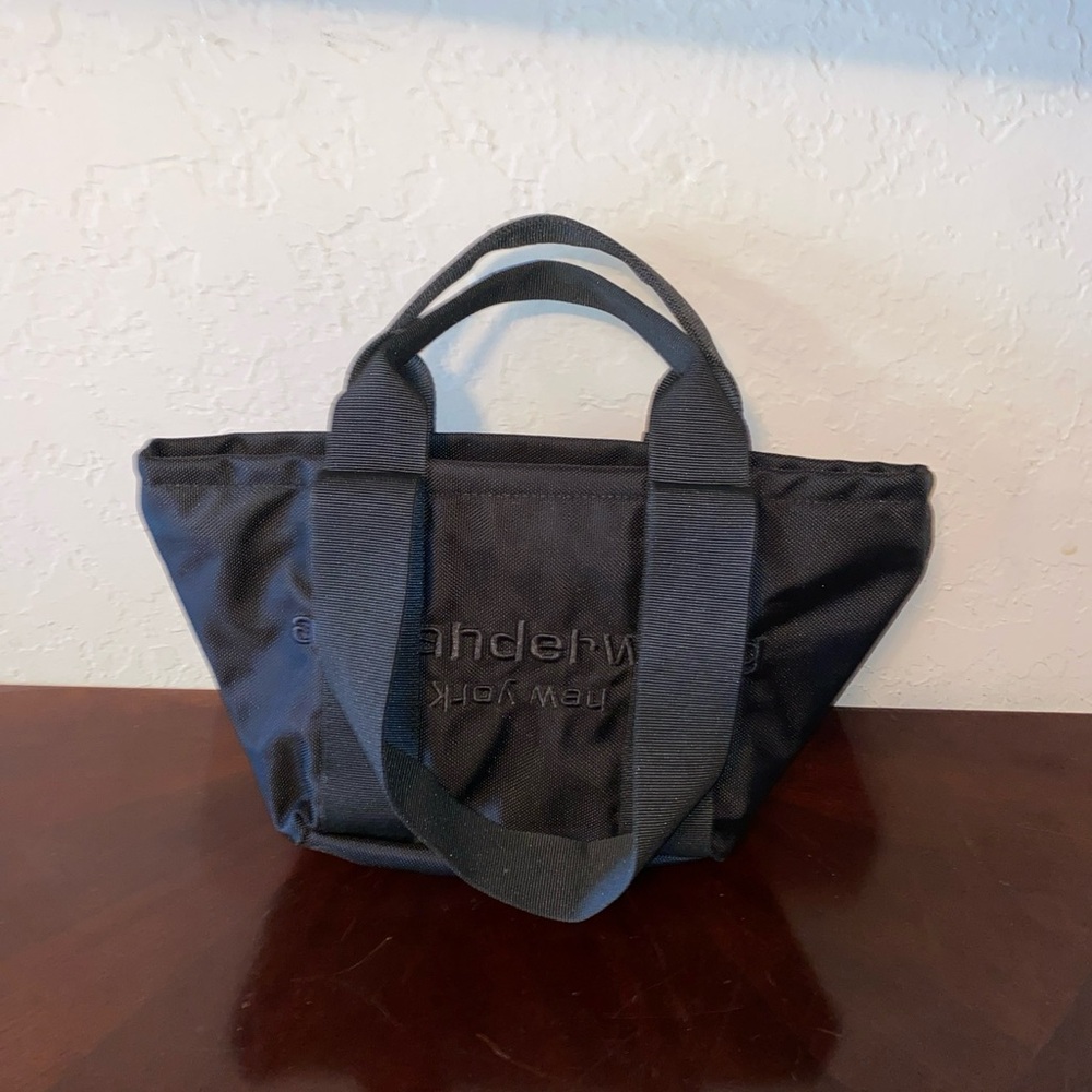 Alexander Wang Punch Tote Bag Canvas Small Medium Embroidered Black New No Tags